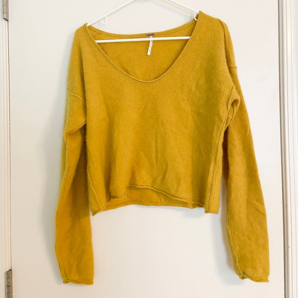 Mustard Yellow Free People Sweater
